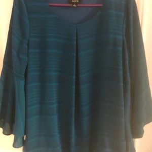 ALYX Size Large Teal Blouse